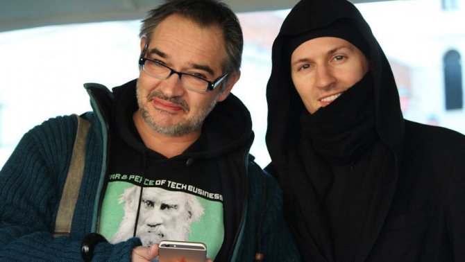 Антон Носик и Павел Дуров в Венеции, январь 2015 года