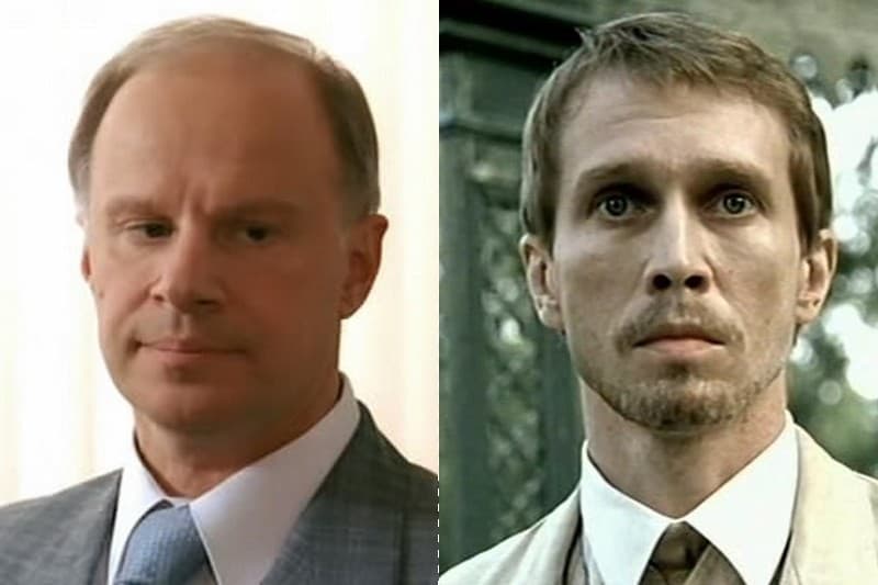 Авангард Леонтьев и Евгений Миронов (кадры из фильмов «Парк советского периода» и «Идиот»)