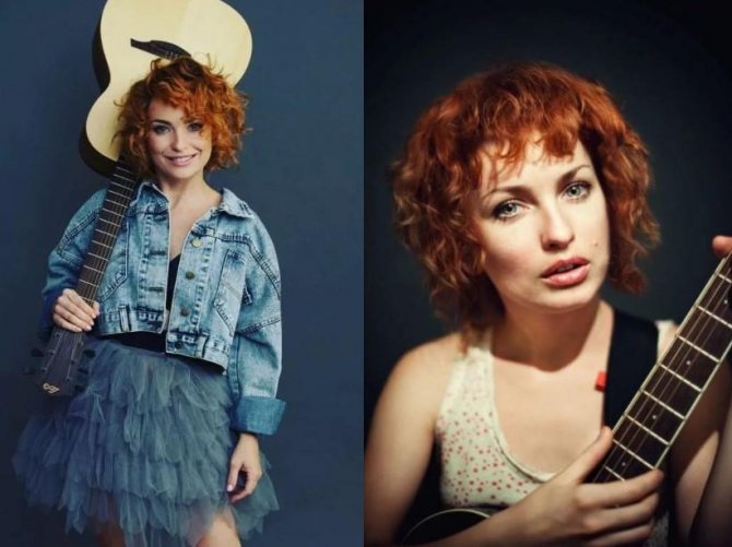 Фотосессия знаменитости с гитарой