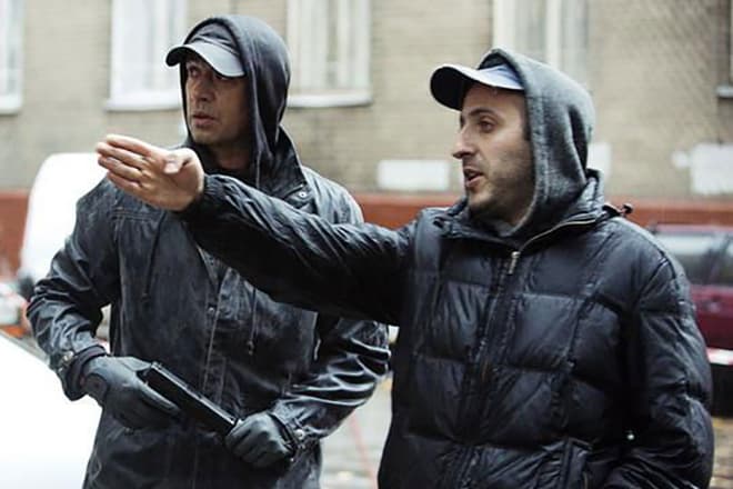 Карен Оганесян на съемках фильма «Домовой»