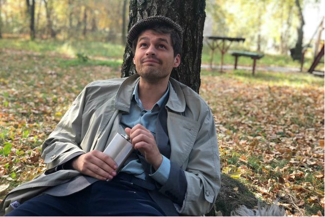 Михаил Гаврилов на съемках фильма «Артист» в 2021 году