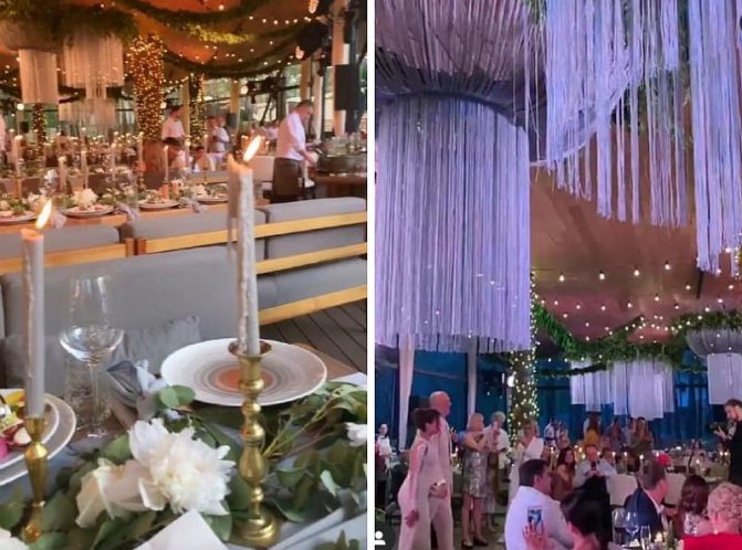 Оформление ресторана Fabius для свадьбы Насти и Потапа