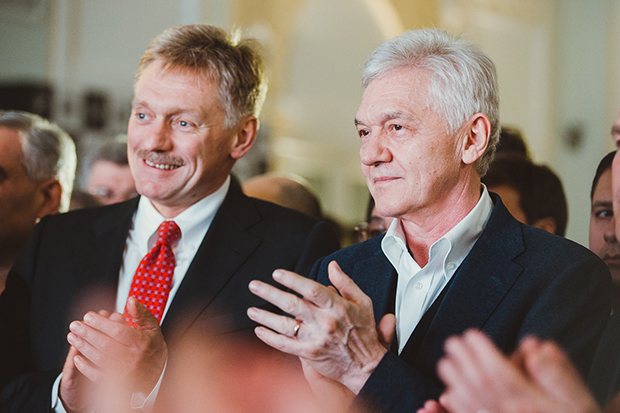 С Дмитрием Песковым на открытии турнир претендентов на звание чемпиона мира по шахматам